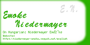 emoke niedermayer business card